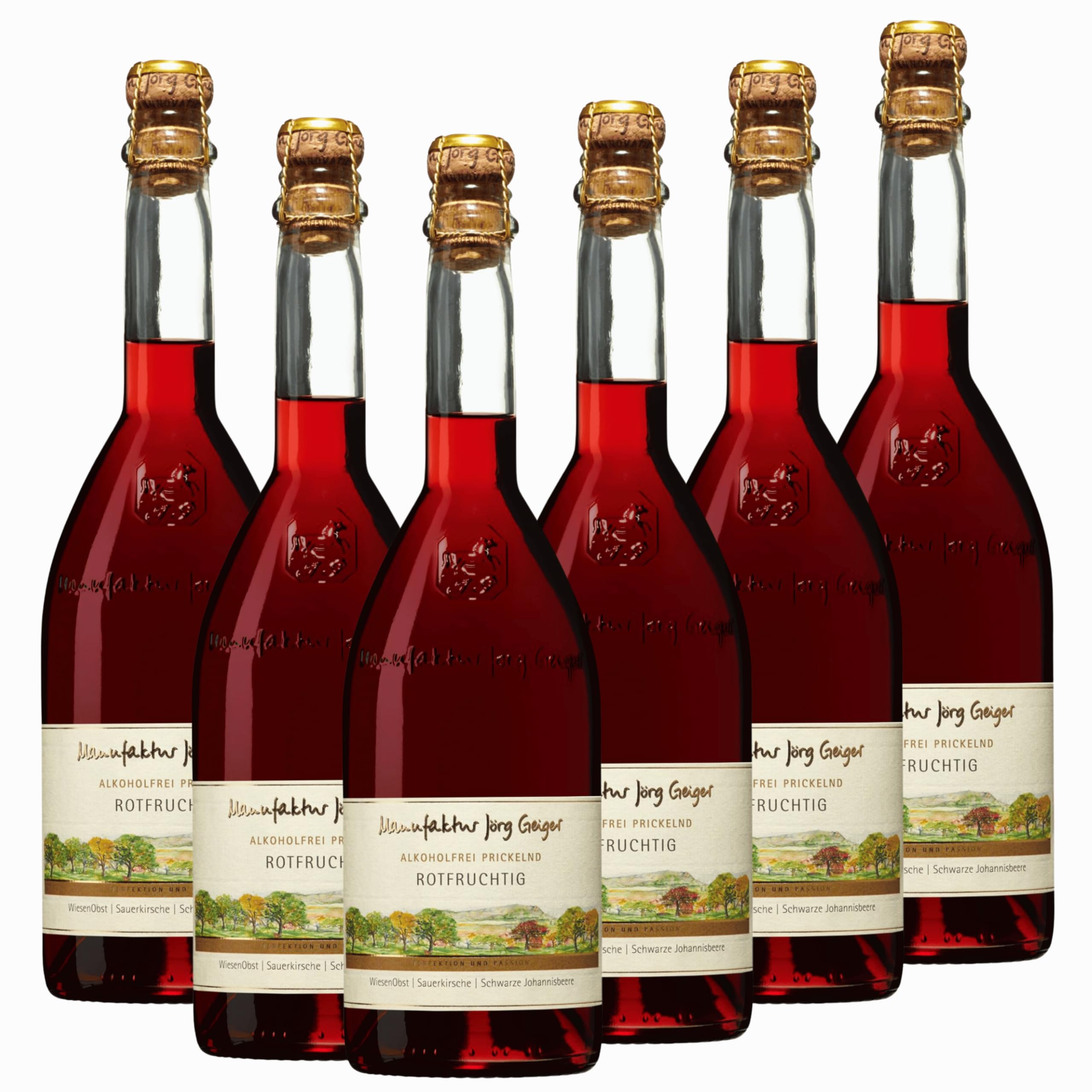 Rotfruchtig Alkoholfrei Prickelnd, Jörg Geiger, 6er Paket