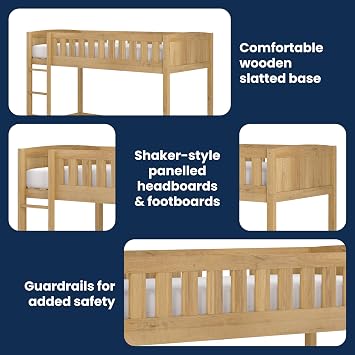 Flair - Bea Single High Sleeper Bed (Oak)
