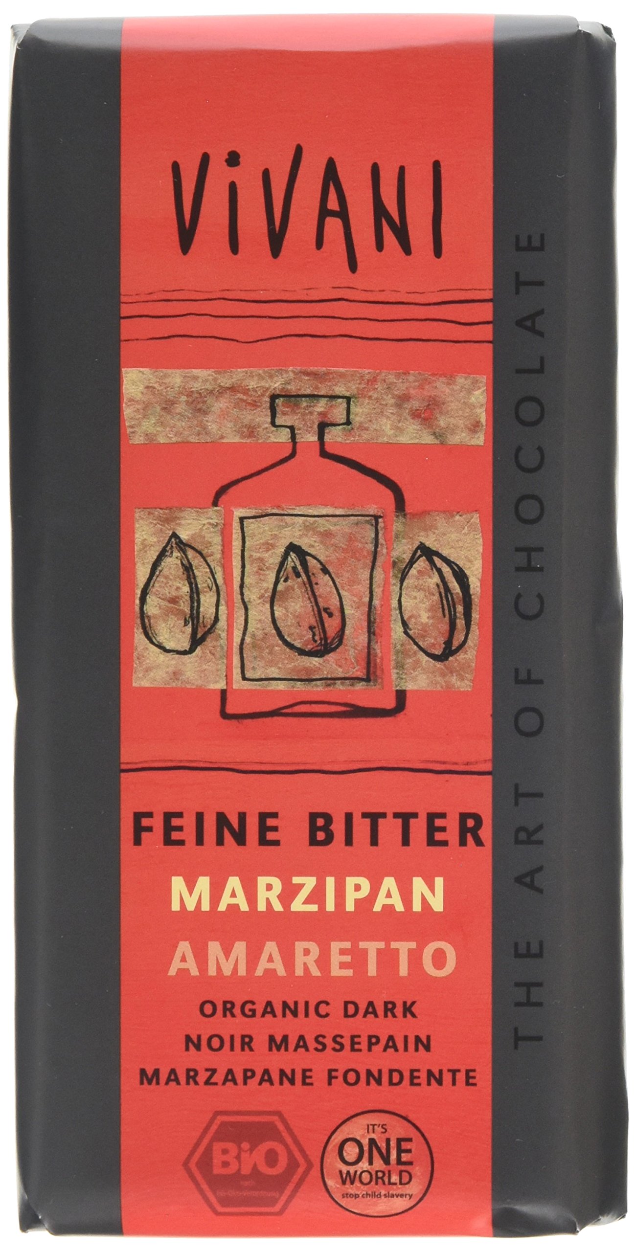 VivaniOrganic Dark Marzipan Amaretto, Pack of 5EU Organic