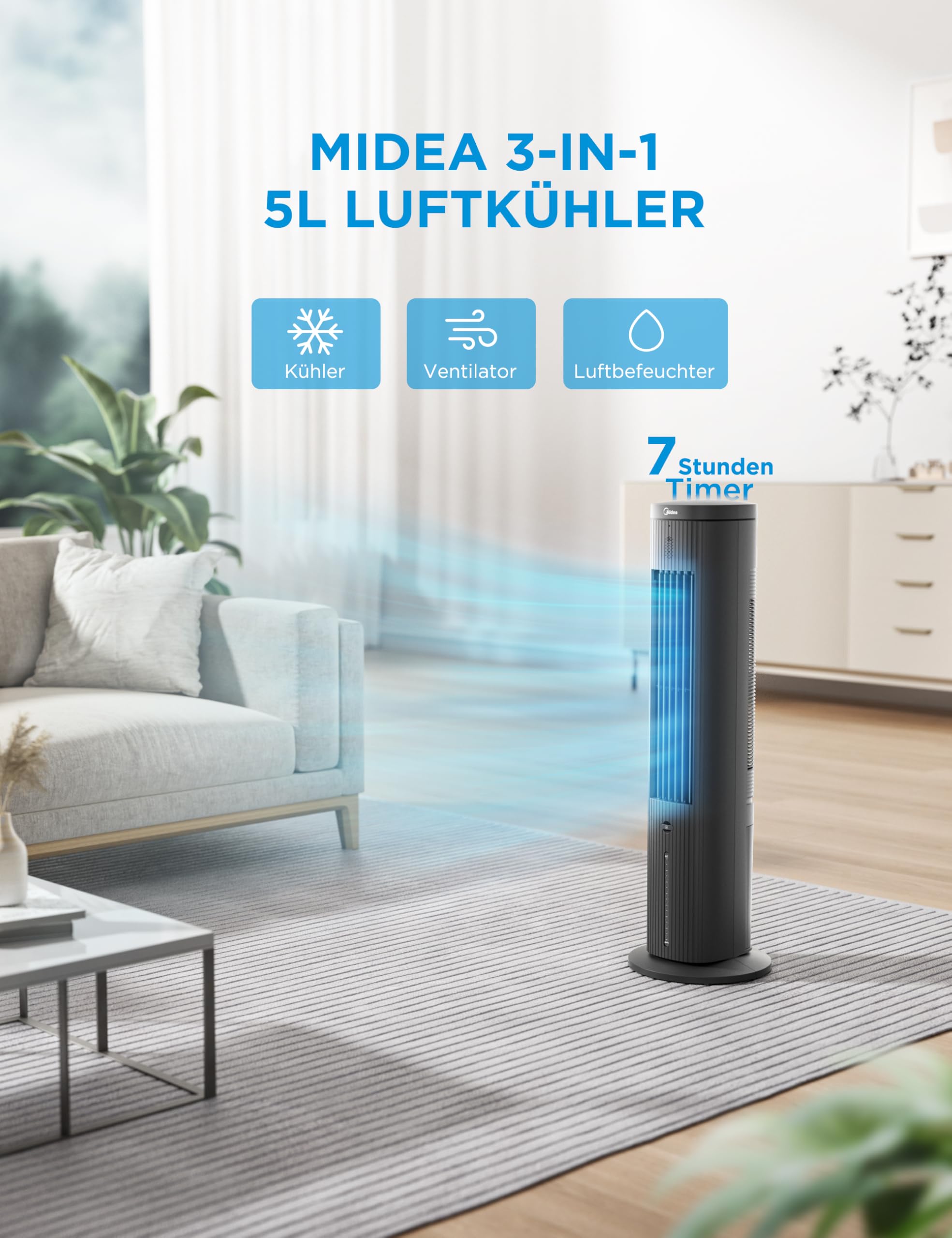 Midea Rafraîchisseur d'Air 3en1 5L avec Télécommande Ansicht 2