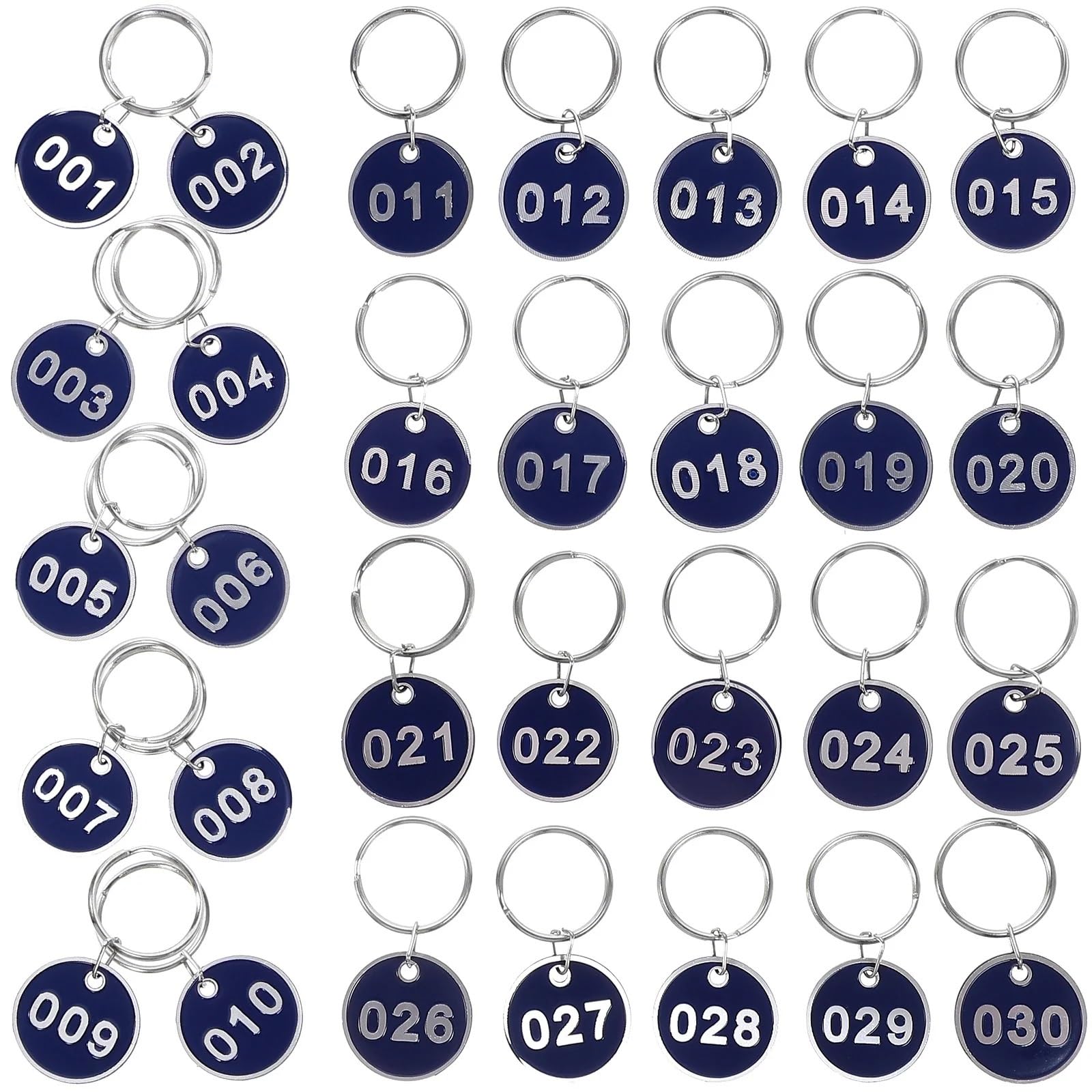 Etichette Con Numeri In Metallo Numero Di Anelli for Portachiavi In ​​lega Gialla Da 100 Pezzi for Appendere Etichette Identificazione Leggere Portatili Per Scuola,Casa, Chiavi(1-100)