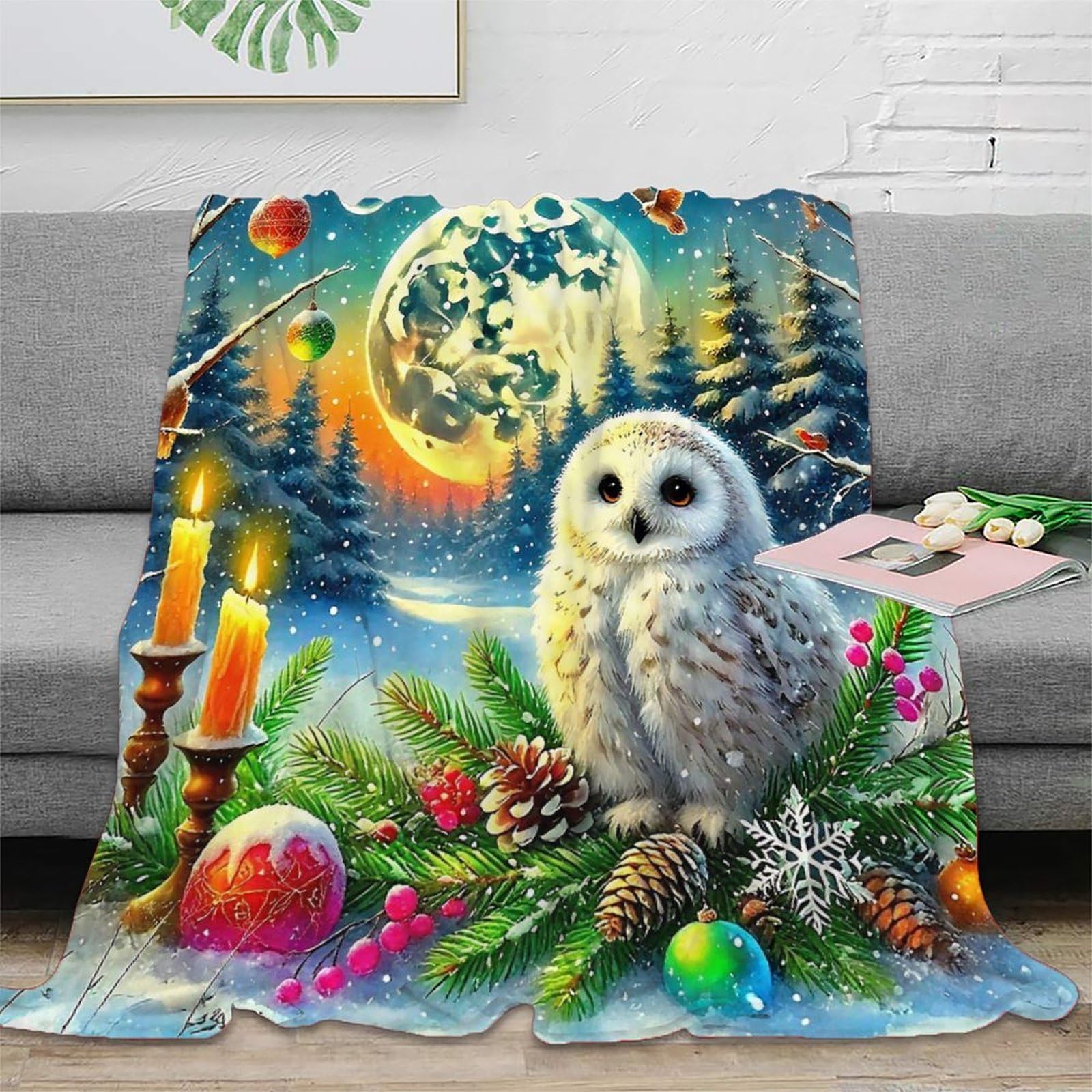 Couverture microfibre moelleuse Hiouf pour canapé et salon