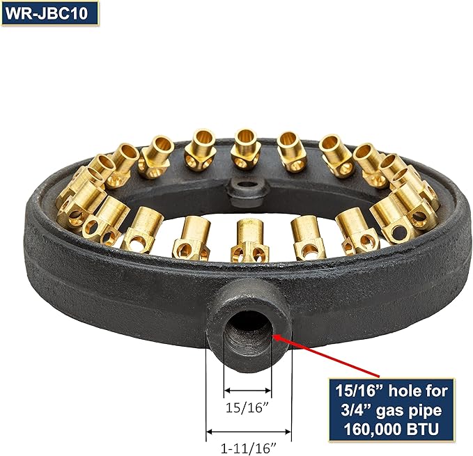 Quemador de Gas Natural de Hierro Fundido con 20 Boquillas de Cobre miniatura 4