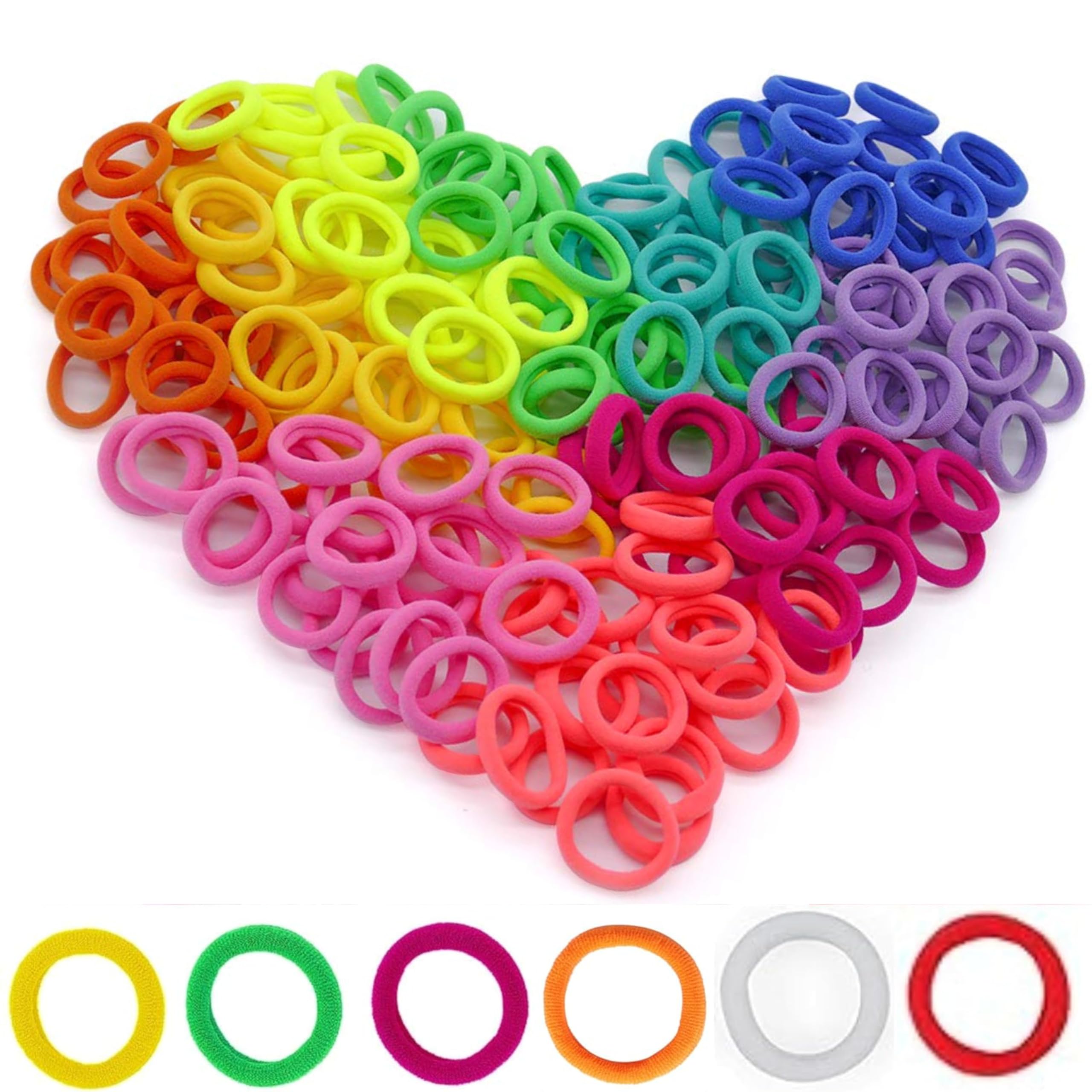 JESCH 80 pcs Combo Elastic Hair Bands, Baby Hair Ties, Ponytail Holders, Cotton Toddler Hair Ties Accessories for Kids Baby Girls Women, Multicolor Small Soft Hair Elastics. (B0CTZTK43N) Amazon Price History, Amazon Price Tracker