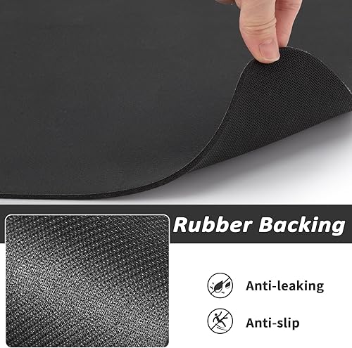 Miniatura 5 de HotLive Tapete de alimentación para mascotas, tapete absorbente de comida para perros, tapete para tazón de gato sin manchas para alimentos y agua,