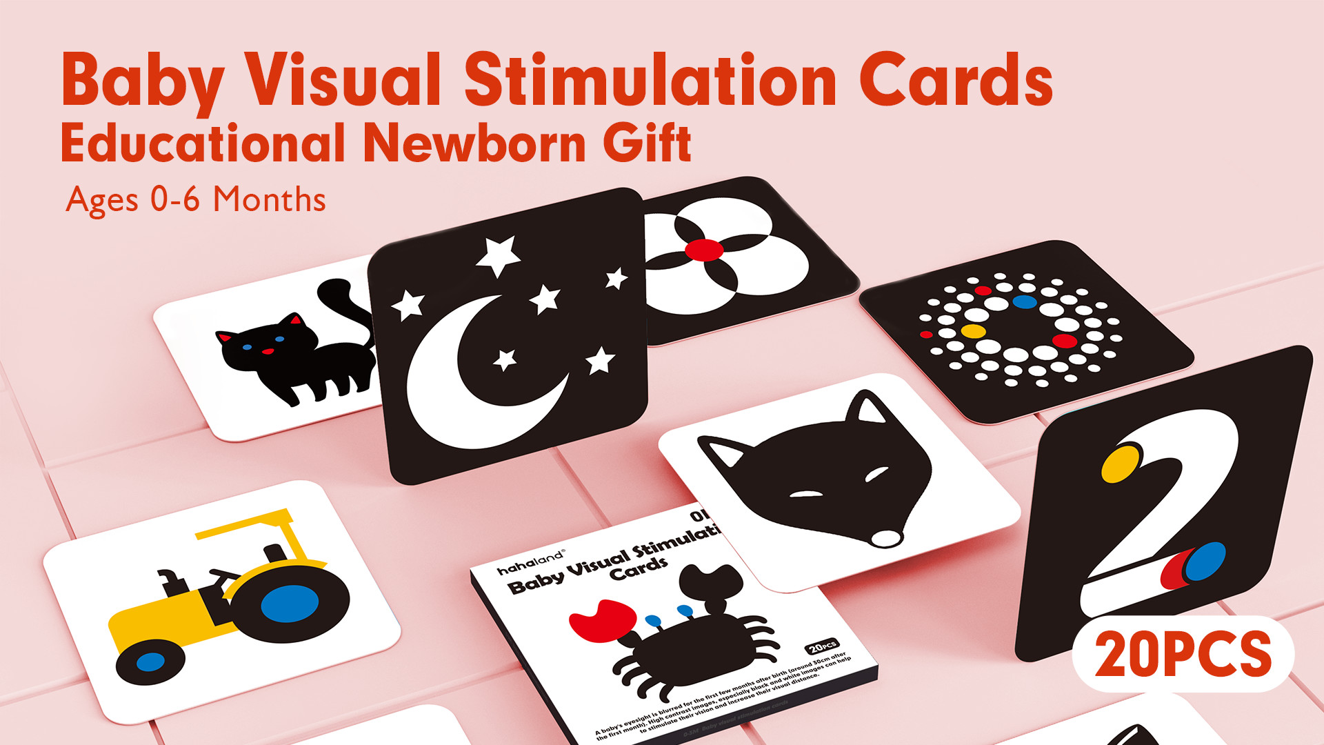 80 Cartes Flash Contraste Élevé Noir & Blanc + Couleurs – Jouet Bébé Stimulation Visuelle 0-36 Mois, Développement Cerveau & Vue