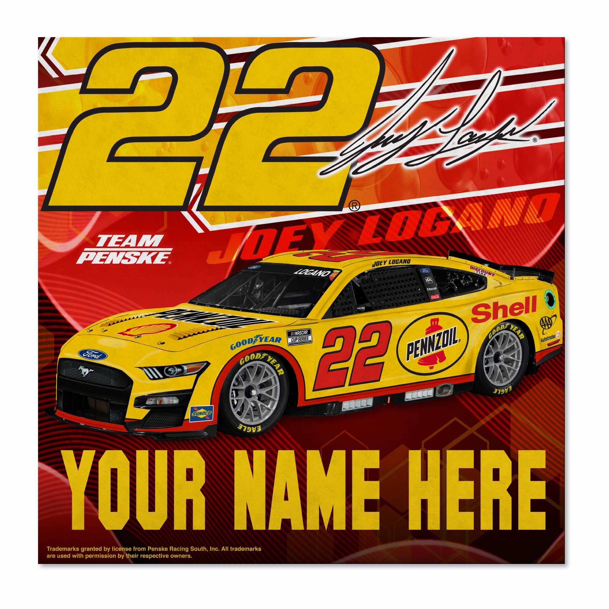 Rico Industries NASCAR Joey Logano Personalized 23