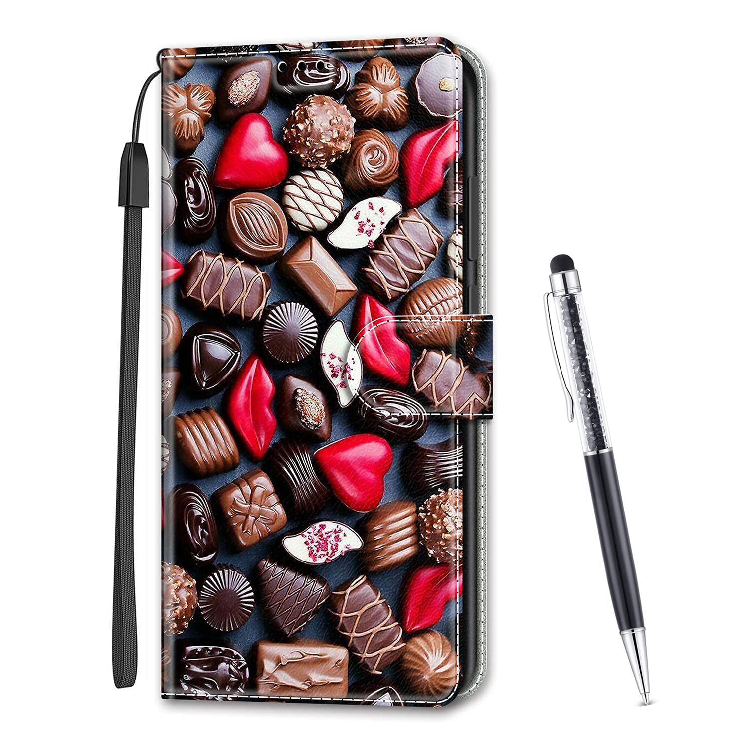MadBee Compatible with OnePlus 11R 5G, Full Body Colorful Pattern Design Flip Magnetic Detachable PU Leather Wallet Case Cover for OnePlus 11R 5G (Chocolate)