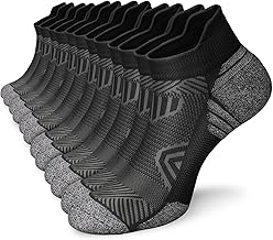Ankle Compression Socks for Women and Men 6 Pairs Low Cut Running Socks Arch Support Plantar Fasciitis Socks