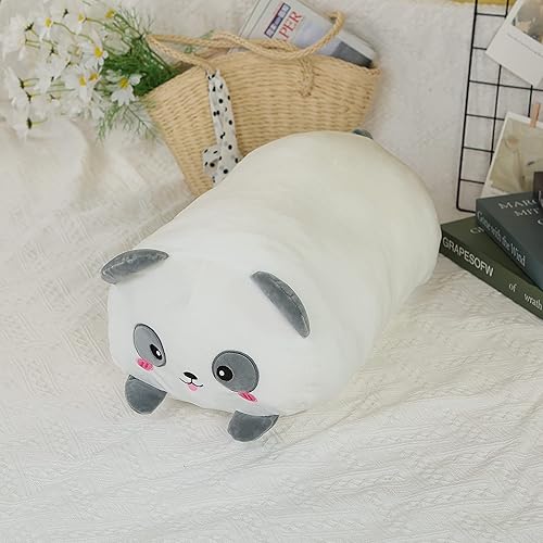 Miniatura 5 de TemBe Bonita almohada de peluche de panda grande de 23.6 pulgadas, muy suave, juguete para abrazar, regalo para ropa de cama, almohada linda para