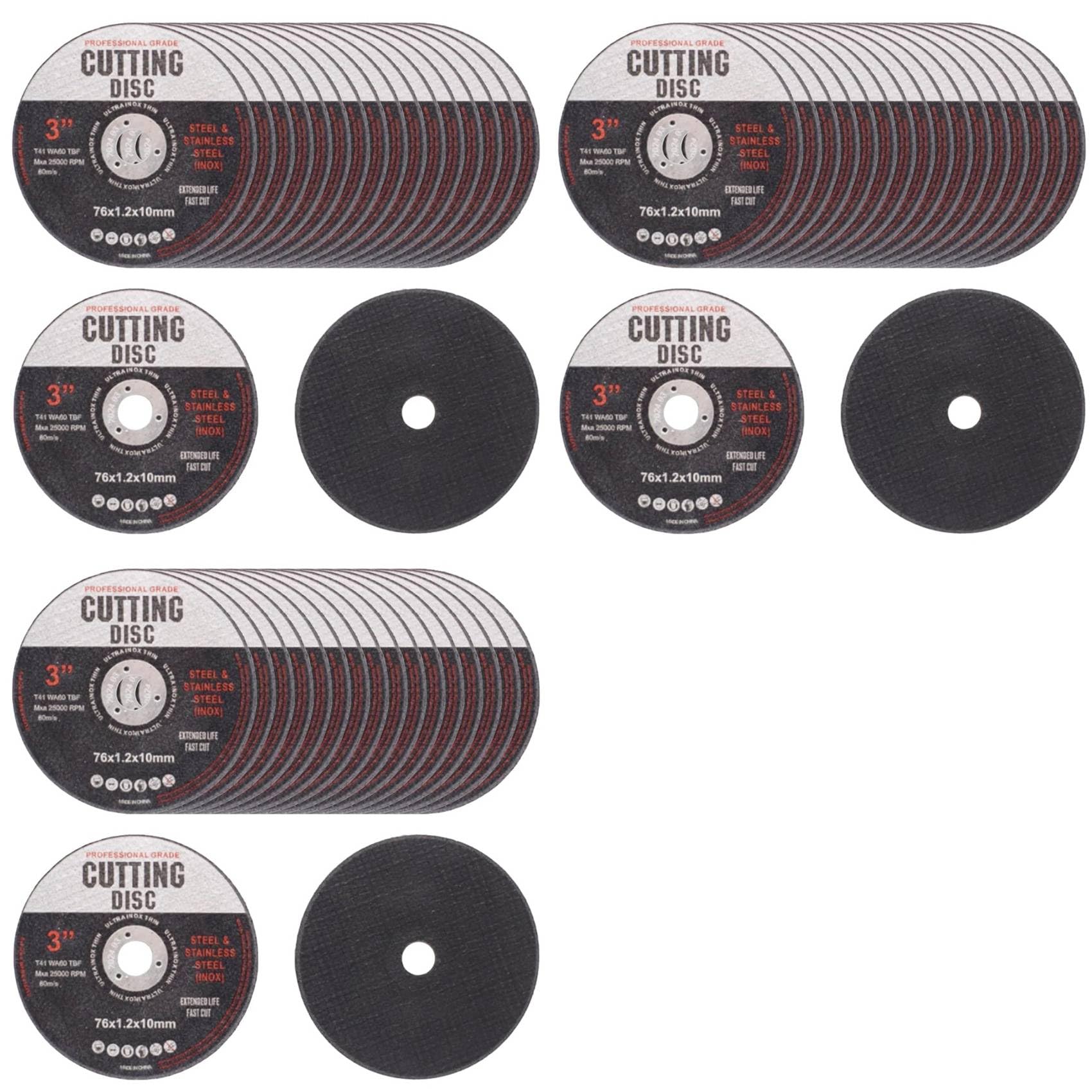 Jnchdghwa As Shown 54Pcs Cutting Discs, 76Mm Cutting Disc, Angle Grinder Discs For Metal, Grinding Discs, Cutting Discs For Cutting Metal