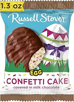Russell Stover Easter Milk Chocolate Confetti Easter Egg, 1.3 oz each (Pack of 18)