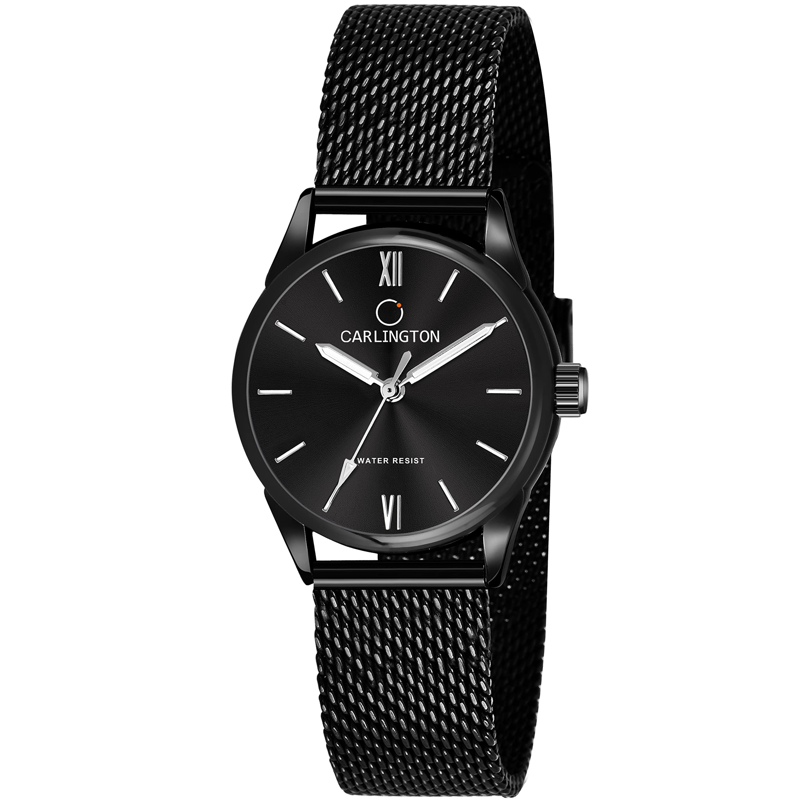 Carlington Stainless Steel Analog Dial Women & Girls Watch(Black Dial Black Colored Strap), Black Band (B09LQMC1JN) Amazon Price History, Amazon Price Tracker