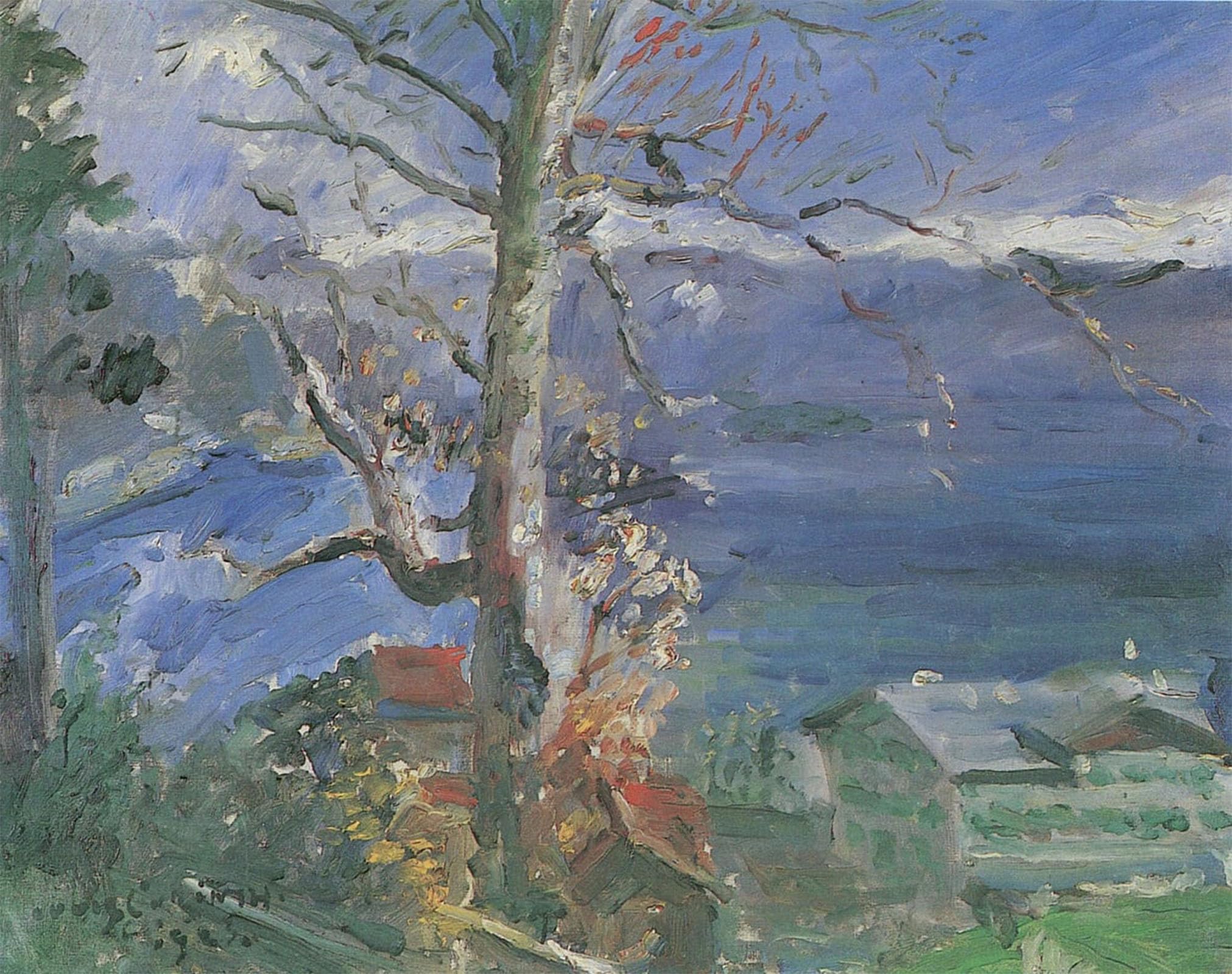 Posteriik No Frame Famous Print Pop Art Wall Art Graffiti Baum Am Walchenseen By Lovis Corinth Art Prints For Home Decor 60X90cm