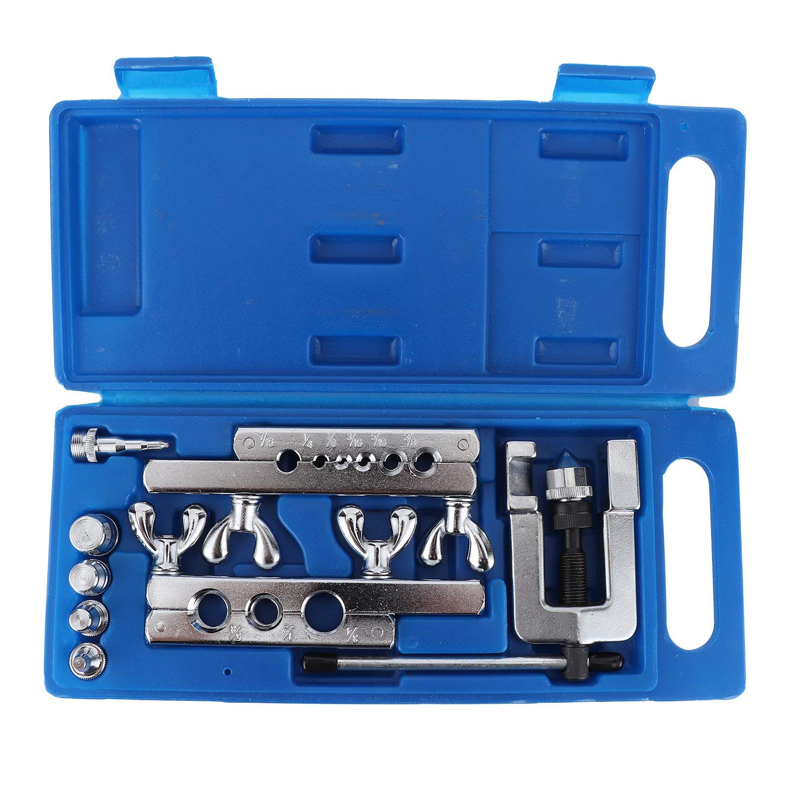 Tubing Flaring Tool Kit,HVAC Flaring Swaging Tool Kit Metric System Ergonomic Copper Pipe Tubing Expanding,Steel + Alloy