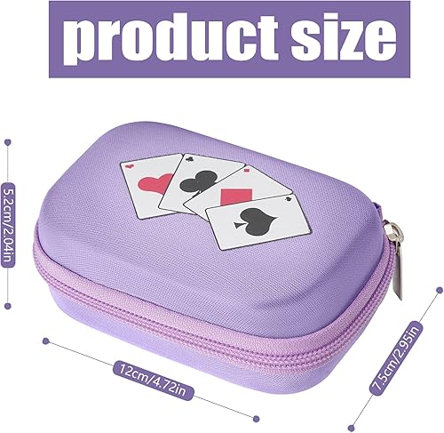 Miniatura 5 de Estuche de viaje rígido de portabilidad compatible con set Enterprises FiveCrowns juego de cartas, organizador de funda protectora (no incluye