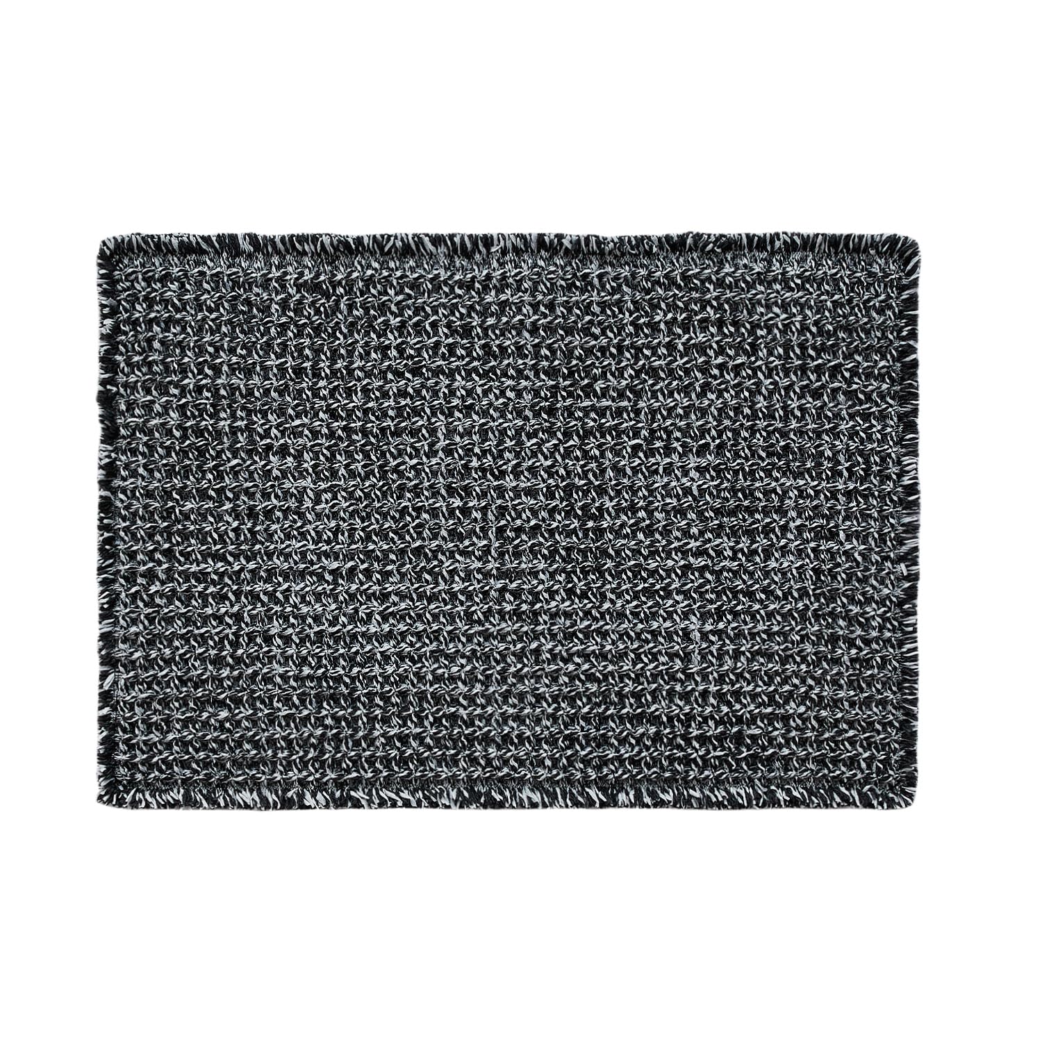 TYUU Alfombras de baño blancas y negras, alfombra de baño antideslizante, lavable, súper absorbente, de secado rápido, decoración de baño estilo bohemio, 48 x 24 pulgadas, blanco y negro