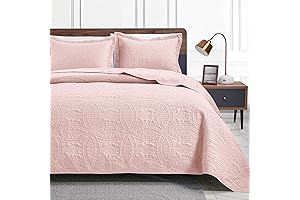 Love's cabin Twin Pink Quilt Set