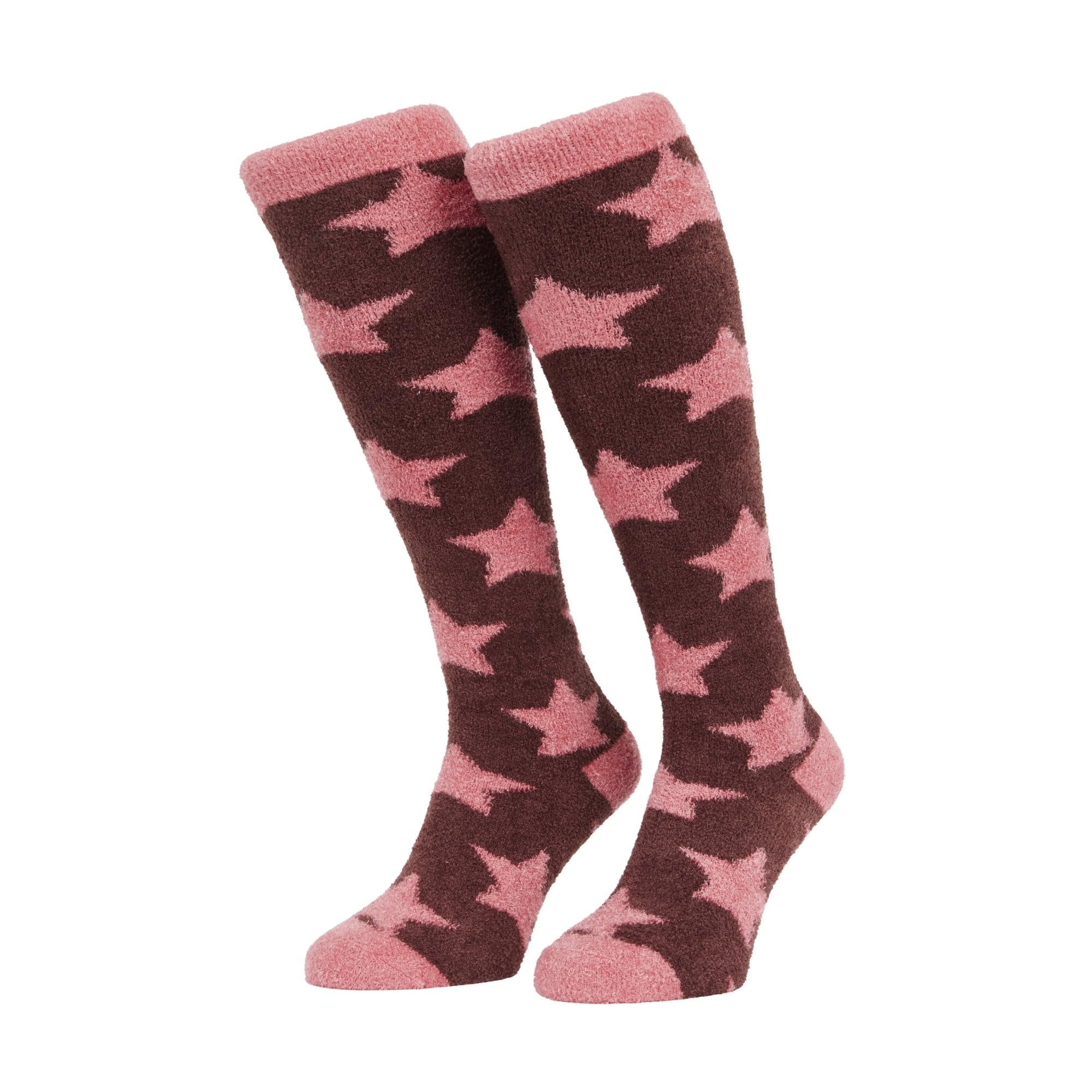 LeMieux Sasha Star Fluffies Socks - Damson - Small