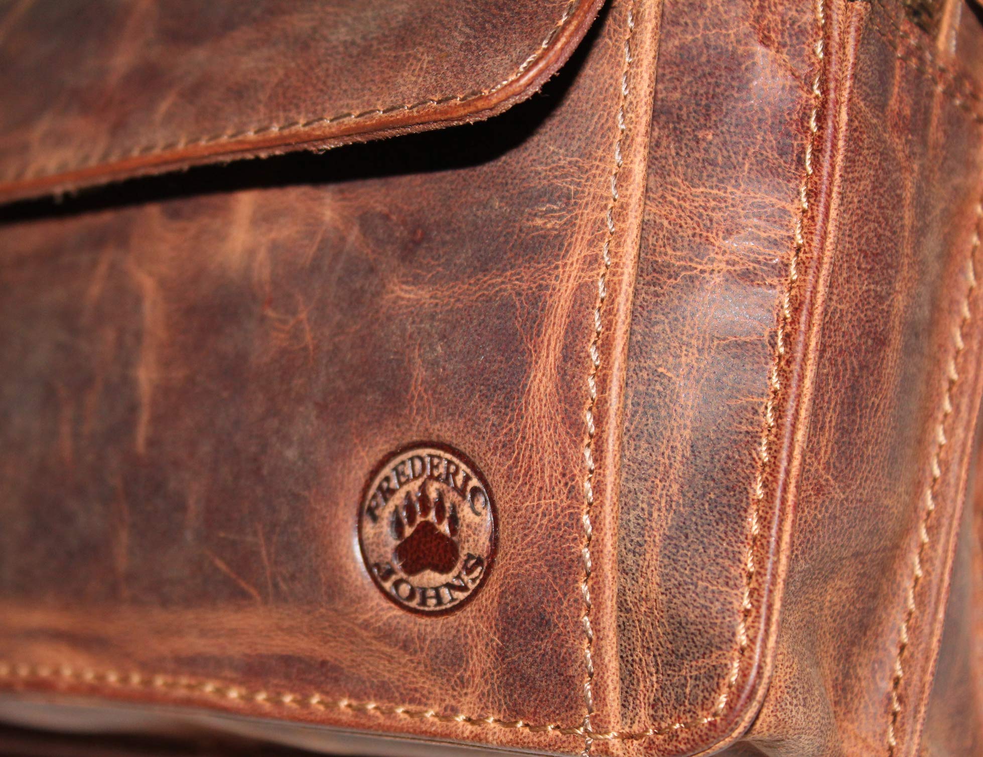 Frédéric Johns bolso de cuero para hombre - bolso de cuero vacío para hombres - Bolso Mano Piel Hombres - Cartera Mano Bolsa portadocumentos