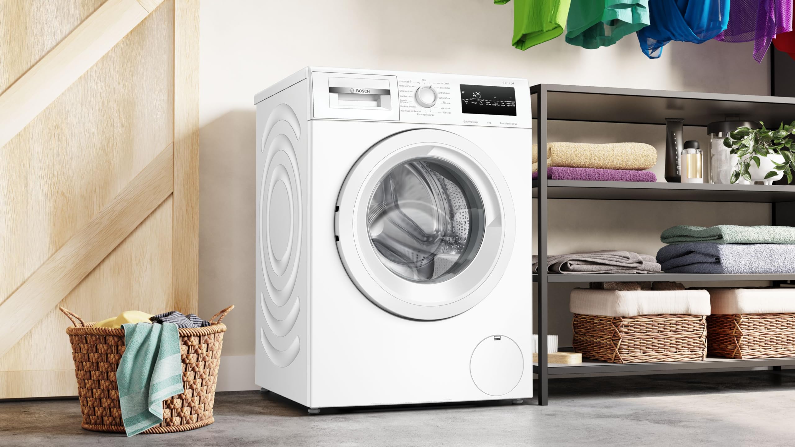 Bosch WAN28209FR, Série 4, Lave linge hublot, 9 kg, 1400 trs/min, Blanc