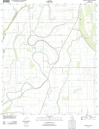 Miniatura 1 de 2012 Caraway Lake, LA - Louisiana - USGS Historical Topographic Map  24in x 30in