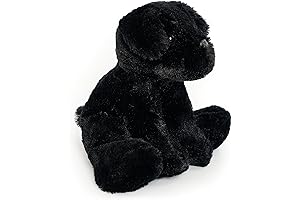 Small Black Pug Stuffed Animal Plush Toy (7.9 Inches)