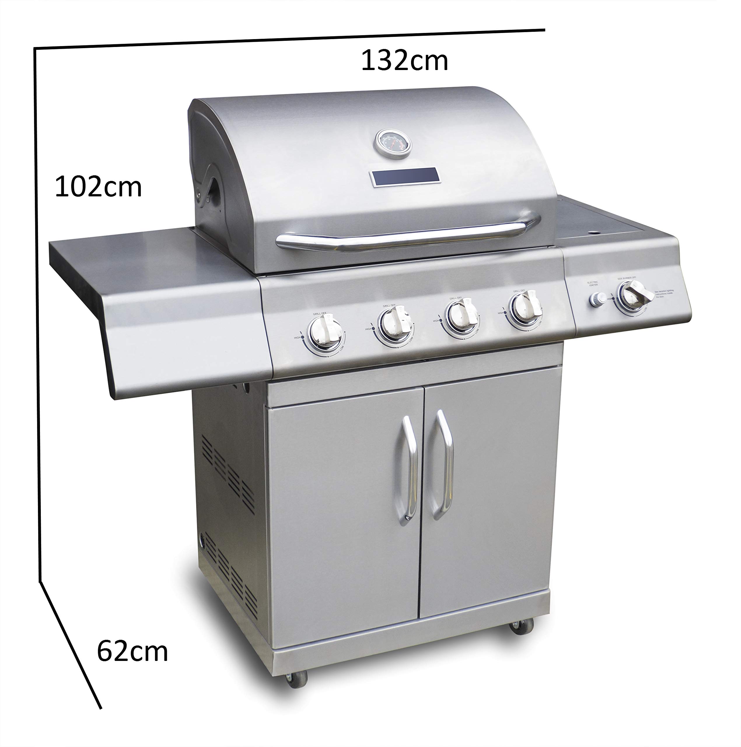 B.PRIME - Telo protettivo di qualità premium per barbecue a gas Misura S - Impermeabile, traspirante e stabilizzato contro i raggi UV - Tessuto Oxford in poliestere 210D