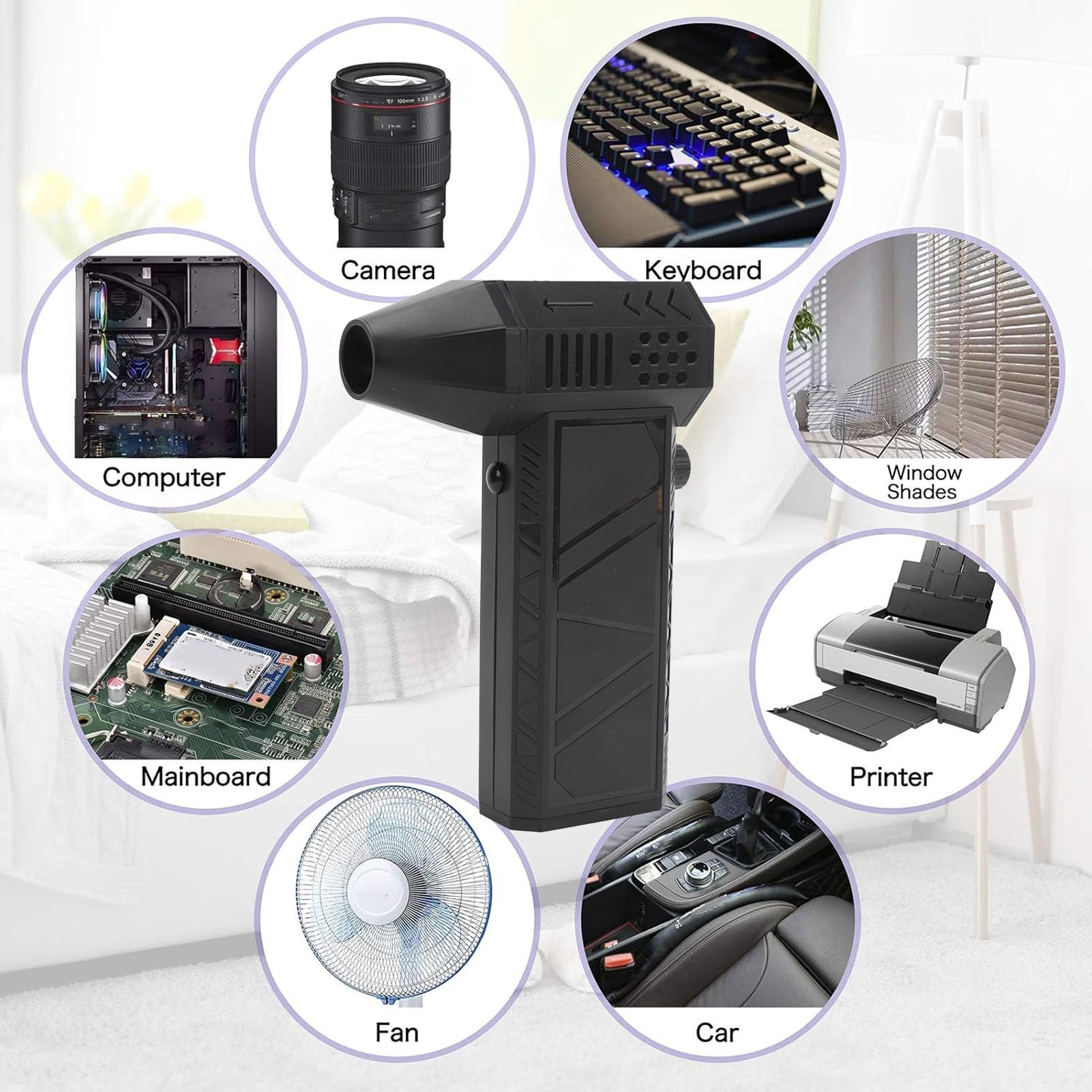 Jet Dry Air Blower:130000RPM Brushless Motor Portable Hand Blower Jet Fan AIR Duster for Outdoor,Car and Home Use,Powerful Air Flow