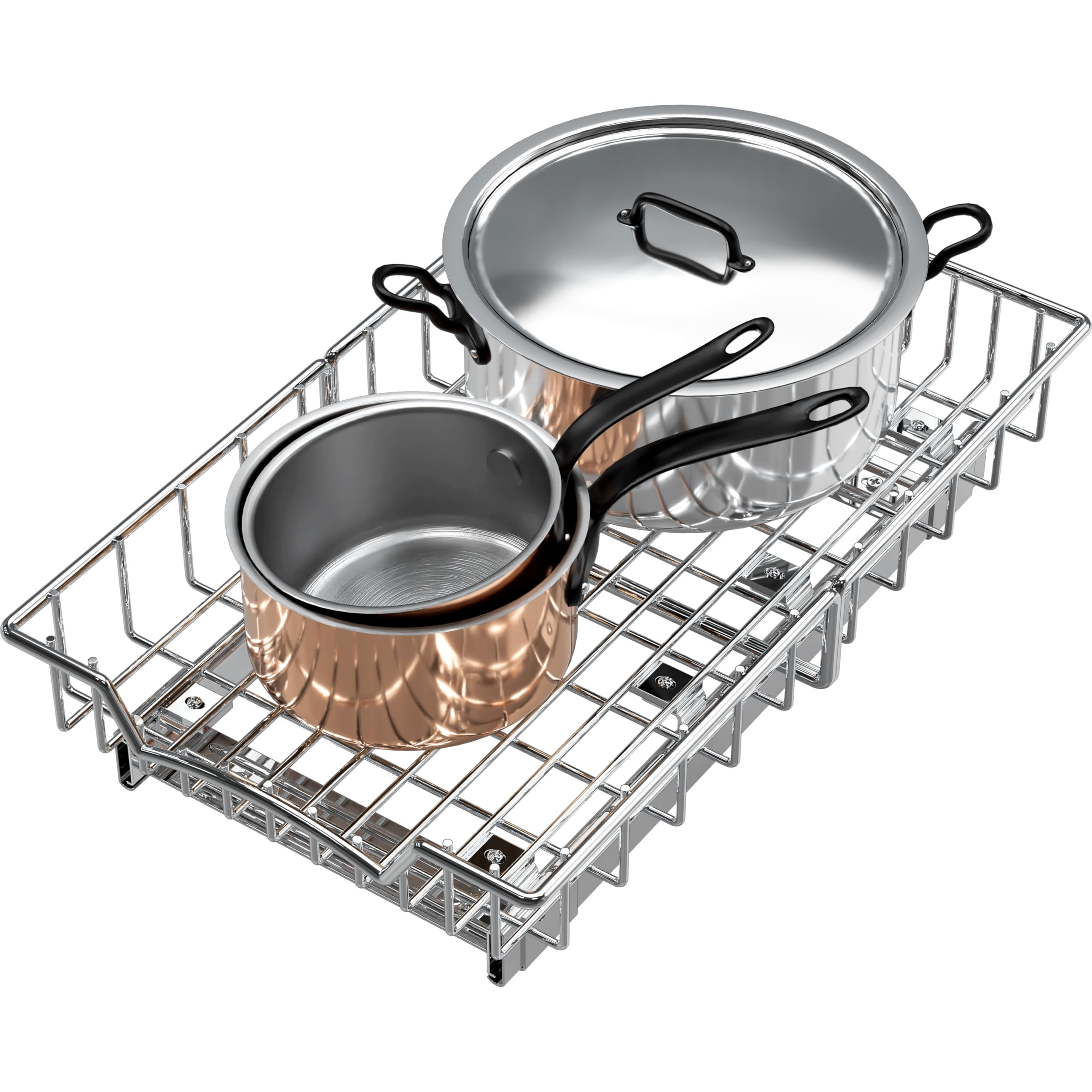 Simple Houseware Under Cabinet Pull Out Sliding Shelf Drawer Organizer, 18" D x 11" W