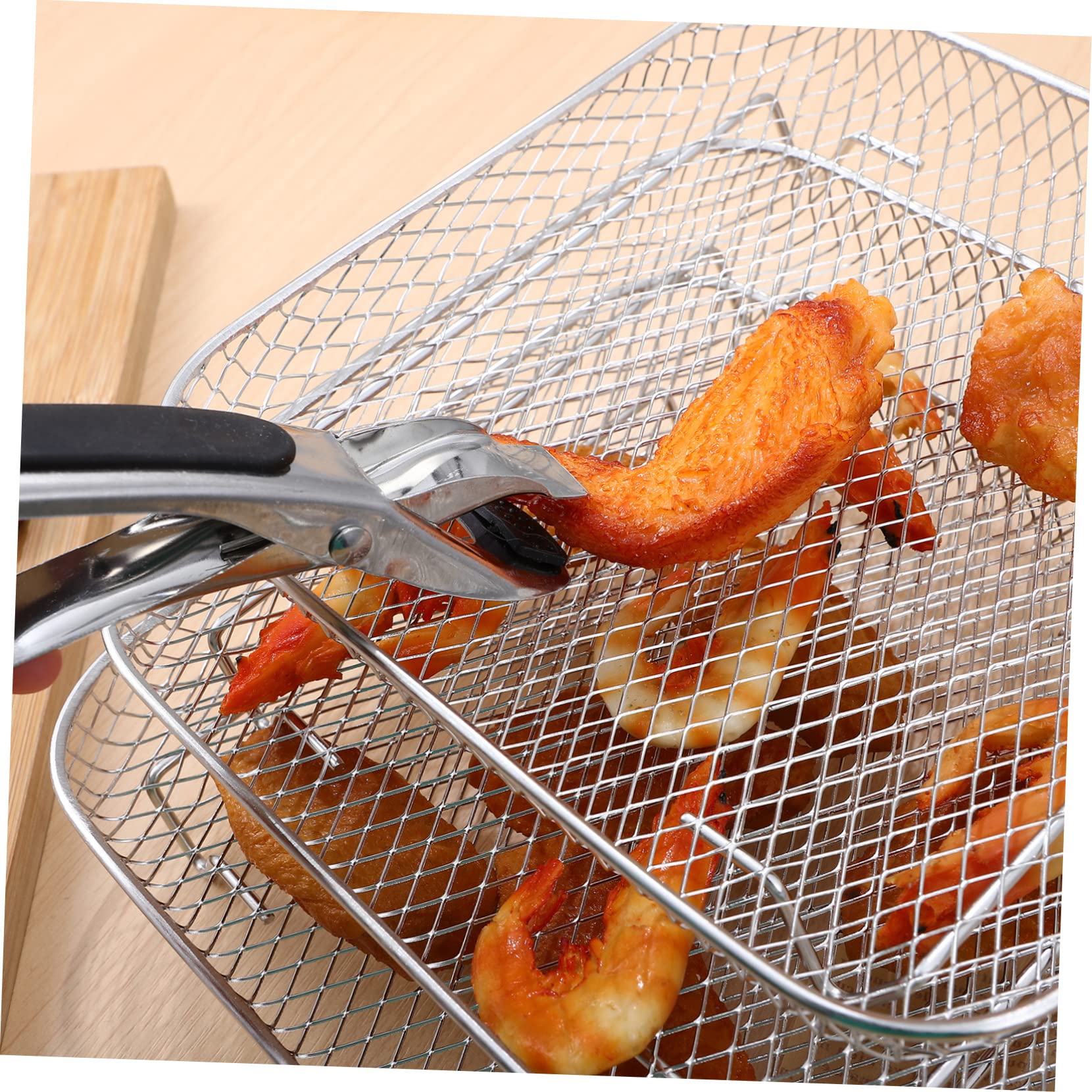 iplusmile 3 pezzi Racks Impilabili Acciaio Inossidabile per Friggitrice Ad Aria Accessori Multifunzionali per Disidratazione Carne Frutta e Design Strati per