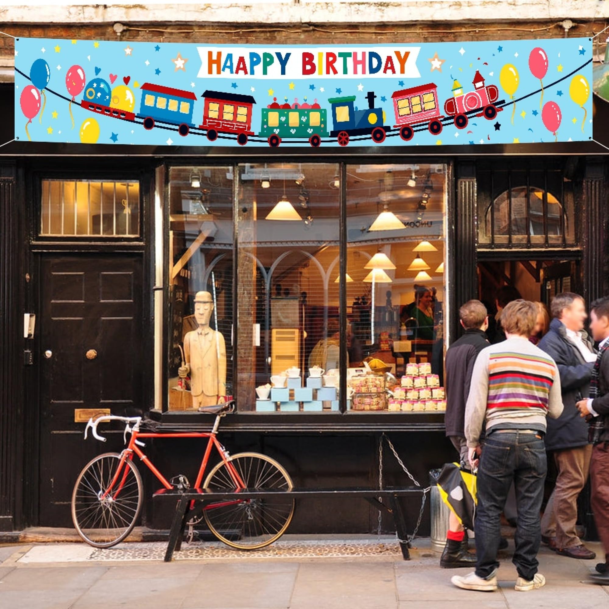 Train birthday banner - België