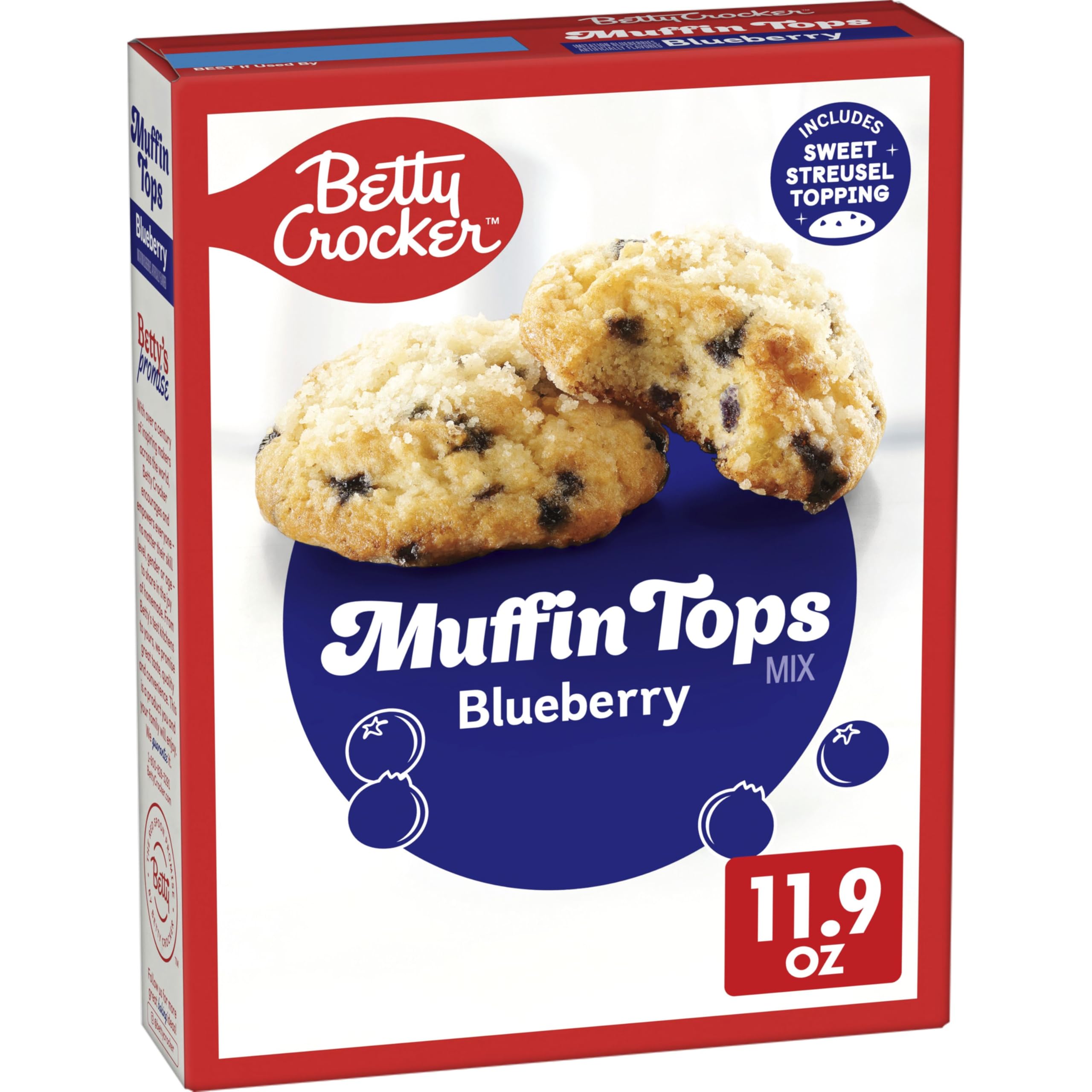 Betty Crocker Muffin Tops Mix, Blueberry, With Topping, 11.9 oz