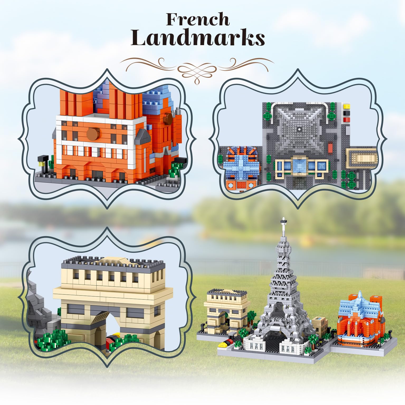 Amazon.com: SEMKY Micro Mini Blocks French Skyline Famous Landmark
