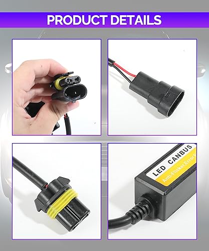 Miniatura 3 de Decodificador de faros LED, H139008 H1H3 H11H8H9 9006HB49012, decodificador de errores de advertencia, condensadores de cancelación, accesorios de