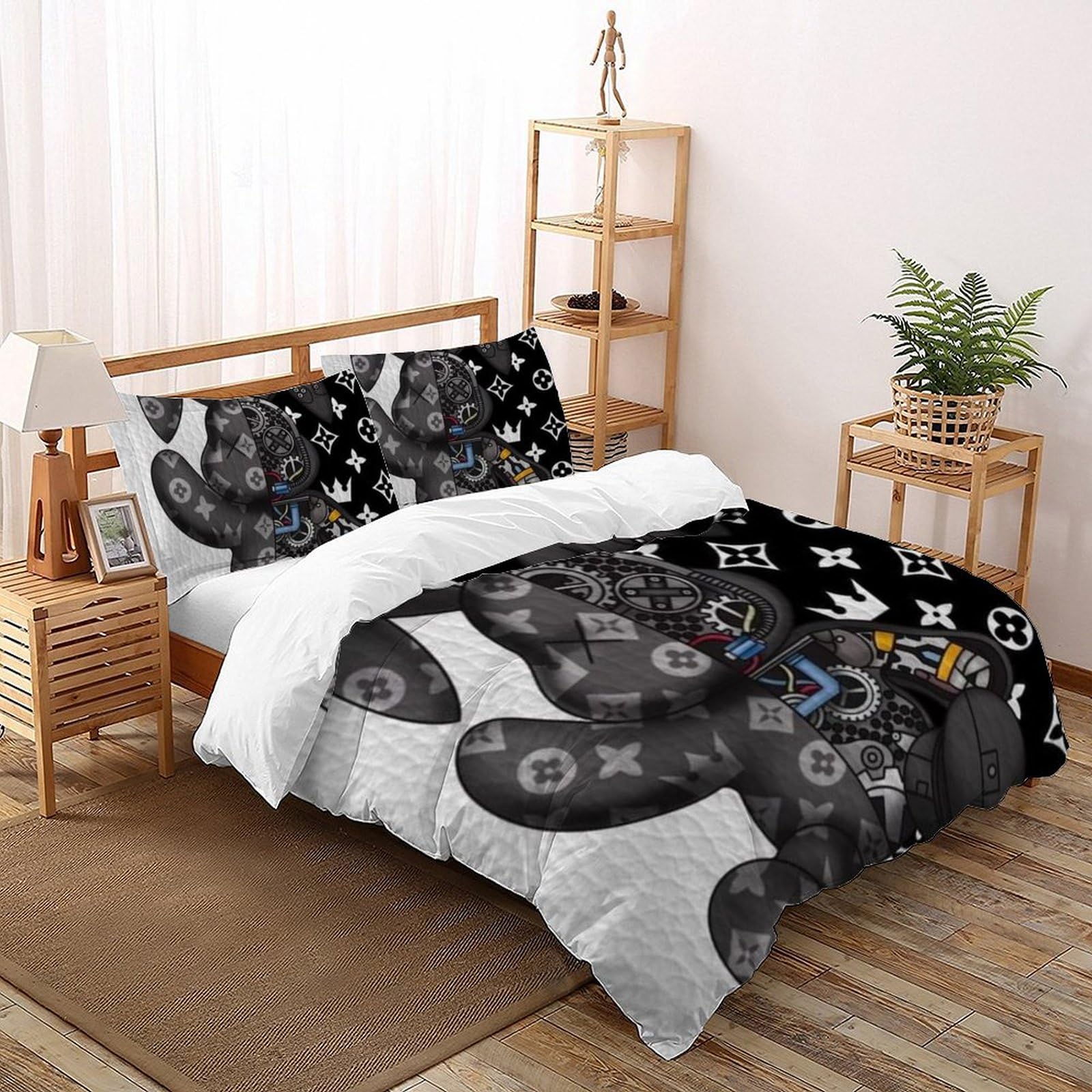 Housse de couette King Petit Ours Bedding en microfibre Muppet avec taies