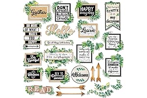 Eucalyptus Classroom Bulletin Board Set: Create an Inspiring and Motivational Learning Environment