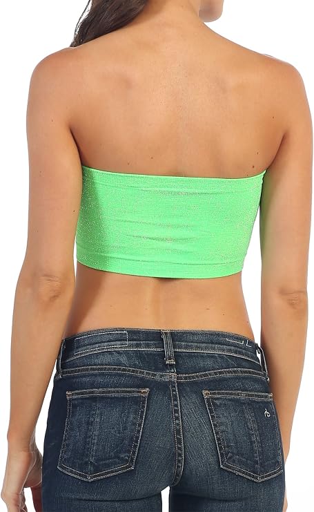 Kurve Seamless Sparkle Bandeau Tube Top (Non-Padded) -Made in USA-