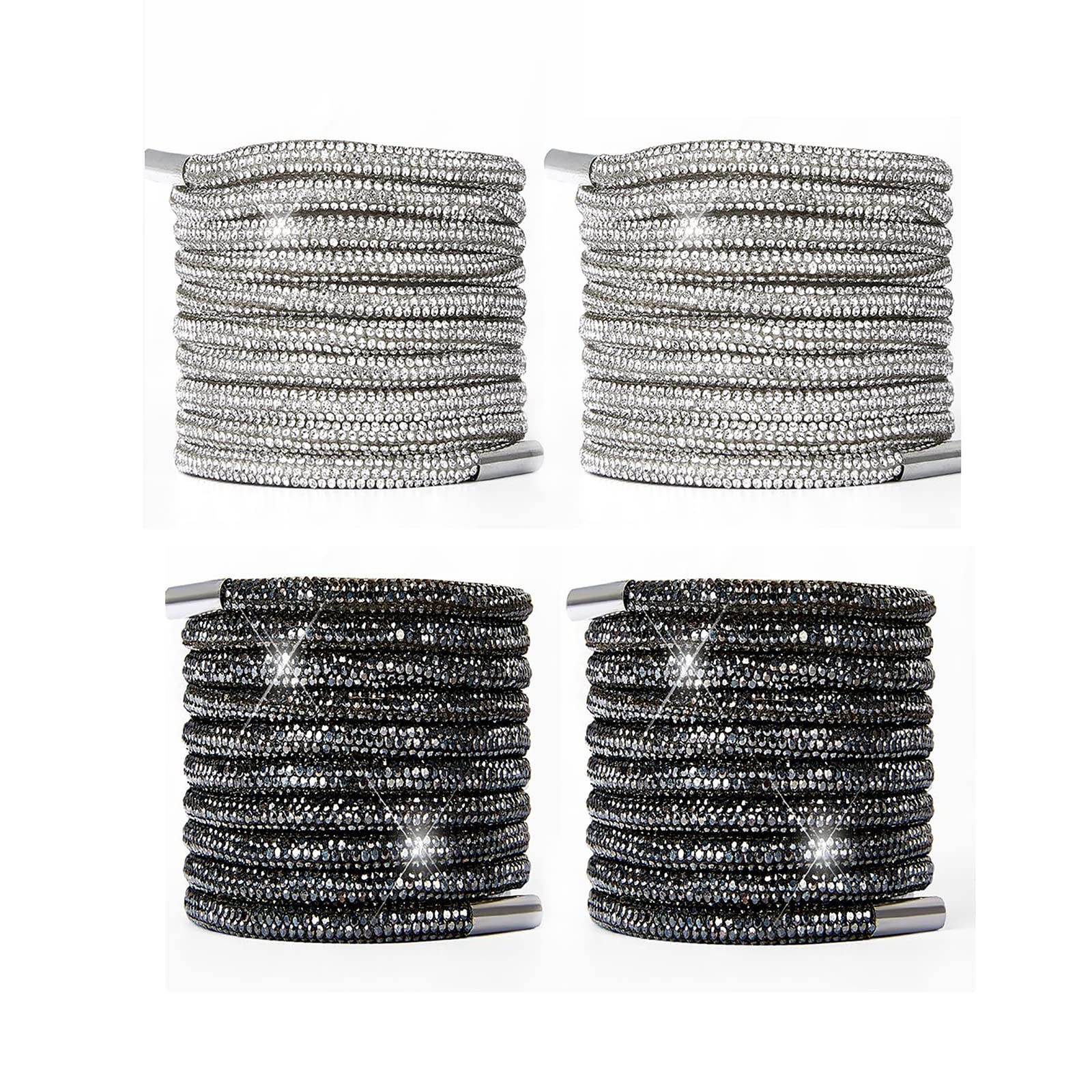 Cordones de repuesto, Cordones de repuesto. Brillo reemplazable con cordones de zapatos de diamantes, cordones de brillo con capucha de diamantes de imitación, for zapatillas deportivas, cordones de z
