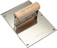 Vista 1 de Kraft Tool CF046 - Bordeadora manual de acero inoxidable, radio de 12 pulgada con mango de madera, 6 x 8 pulgadas