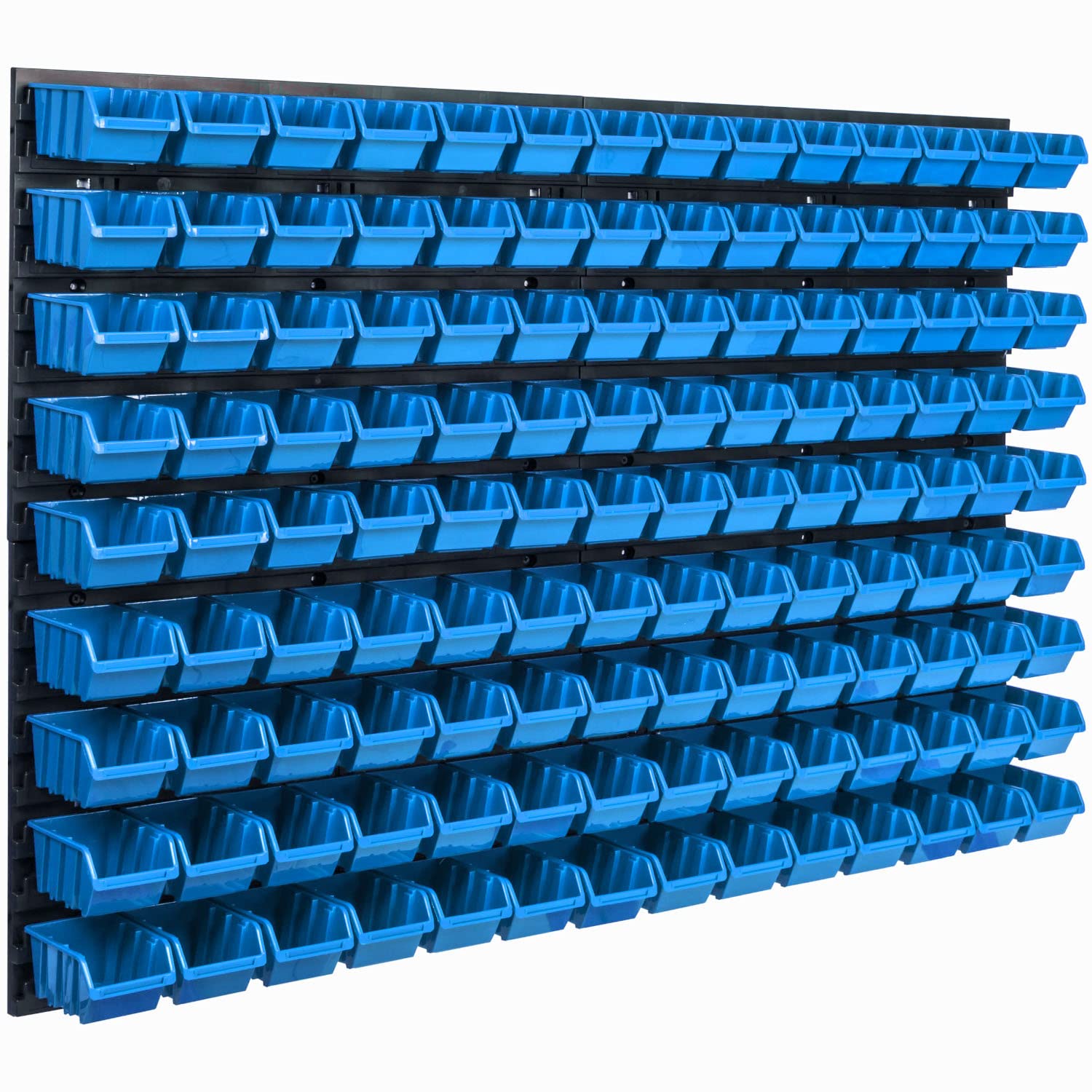 Sistema di stoccaggio da parete, 1152 x 780 mm, 126 pezzi, Contenitori Scatole Impilabili, Pannelli da Parete Extra Resistenti, Scaffali da Officina