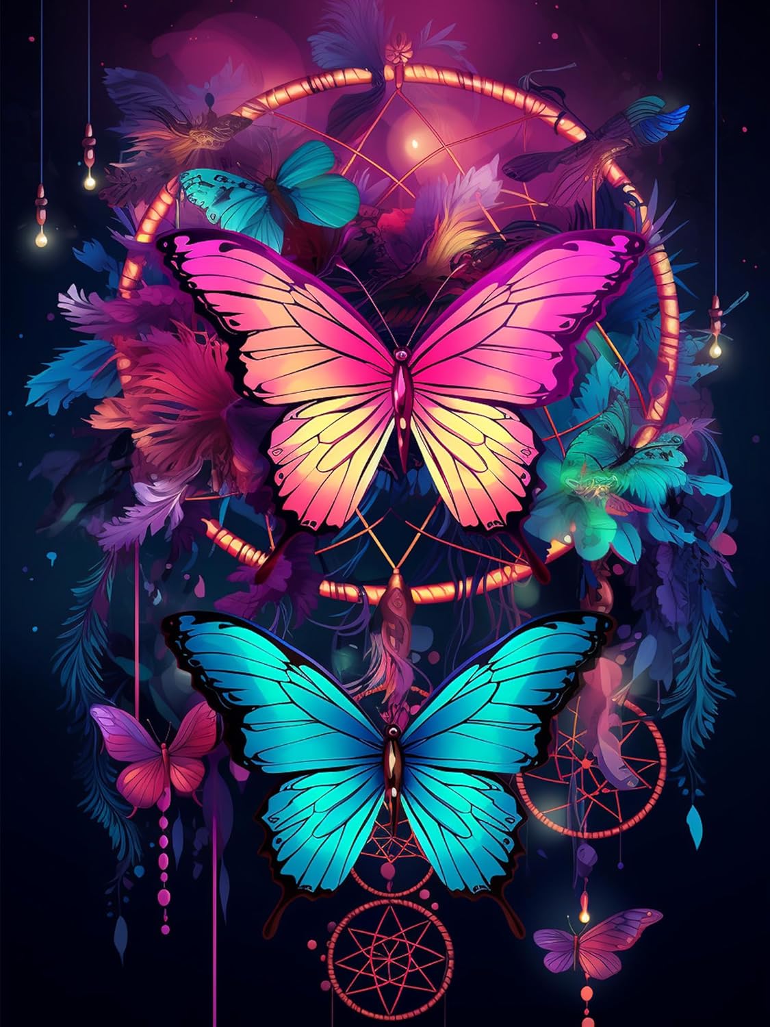 mrpwnle 5D Dream Catcher Diamond Painting Kits for Adults