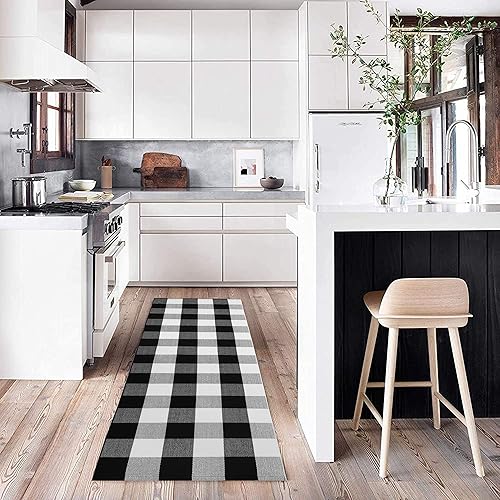 Miniatura 6 de KOZYFLY Alfombras a cuadros Buffalo de 2 x 3 pies y 2 x 6 pies