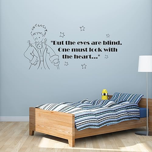 Miniatura 2 de EGD Decoración de pared de The Little Prince Quote Look with The Heart EGD X The Little Prince Series Calcomanías de pared Calcomanía de pared