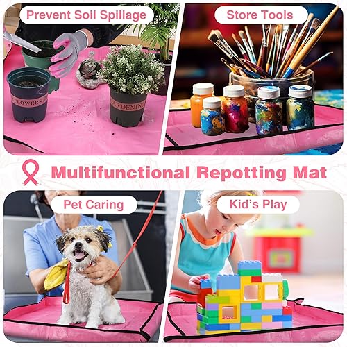 Miniatura 8 de WORKPRO Juego de herramientas de jardín de 5 piezas, con recubrimiento en polvo, juego de herramientas de jardinería de aluminio compacto con