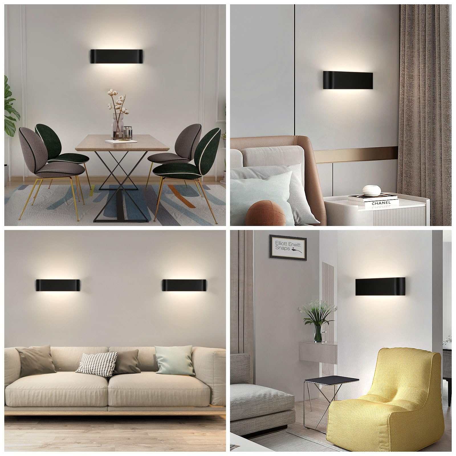 Applique Murale LED Lightess 16W - Éclairage Moderne Up/Down IP44 Pour Intérieur