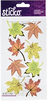 Sticko Sticker Vellum Maple Leaves (8 Pieces) SPVM08