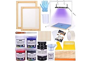 Caydo DIY Screenprinting Starter Kit with Complete Supplies and Premium Photo Emulsion:...
