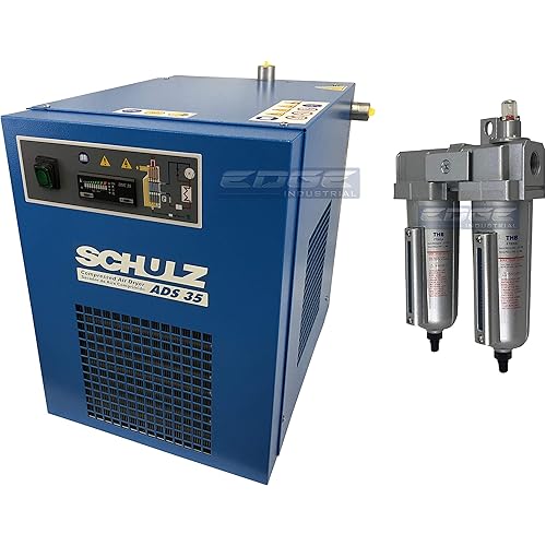 Schulz Refrigerated Air Dryer for Air Compressor, Compressed Air Systems, 35 cfm, Good for 7.5hp & 10hp Compressors (with Pre-Filter)