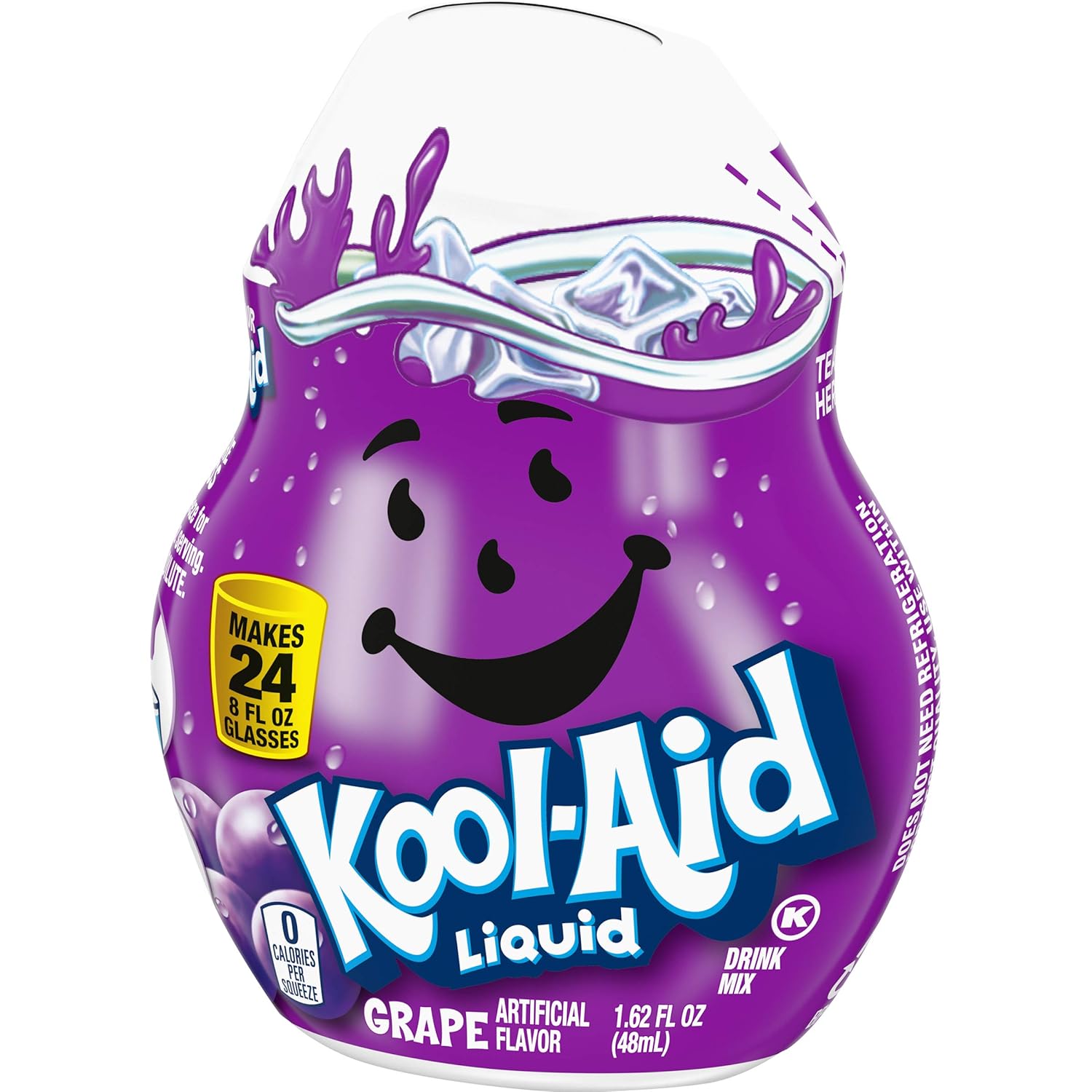Kool-Aid Grape Liquid Drink Mix, Caffeine Free, 1.62 fl oz Bottle (Pack of 8)